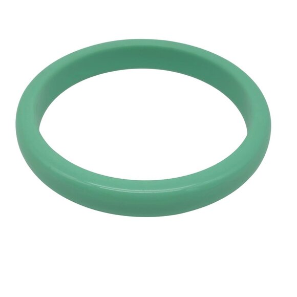 Vintage Mint Green Round Plastic Bangle Bracelet - Picture 4 of 4